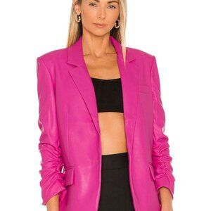 Generation Love Millie Vegan Leather Blazer Hot Pink